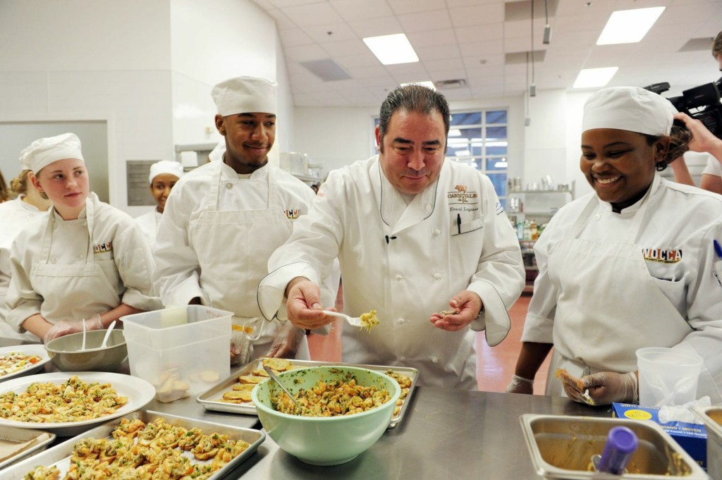 Emeril Lagasse instructs students at the NOCCA Culinary Arts Studio he founded. Photo courtesy of Emeril Lagasse.