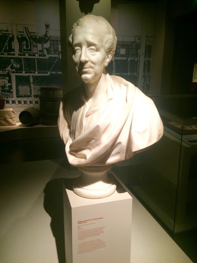 Bust of Michel de Montaigne.