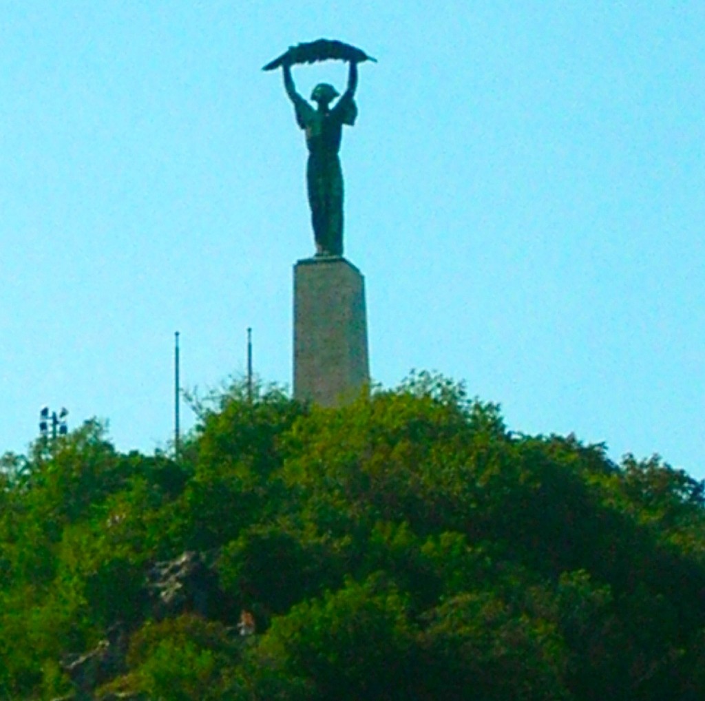Szabadság-szobor (Liberty Statue) looks out from Buda Hill. Photos by Marla Norman.