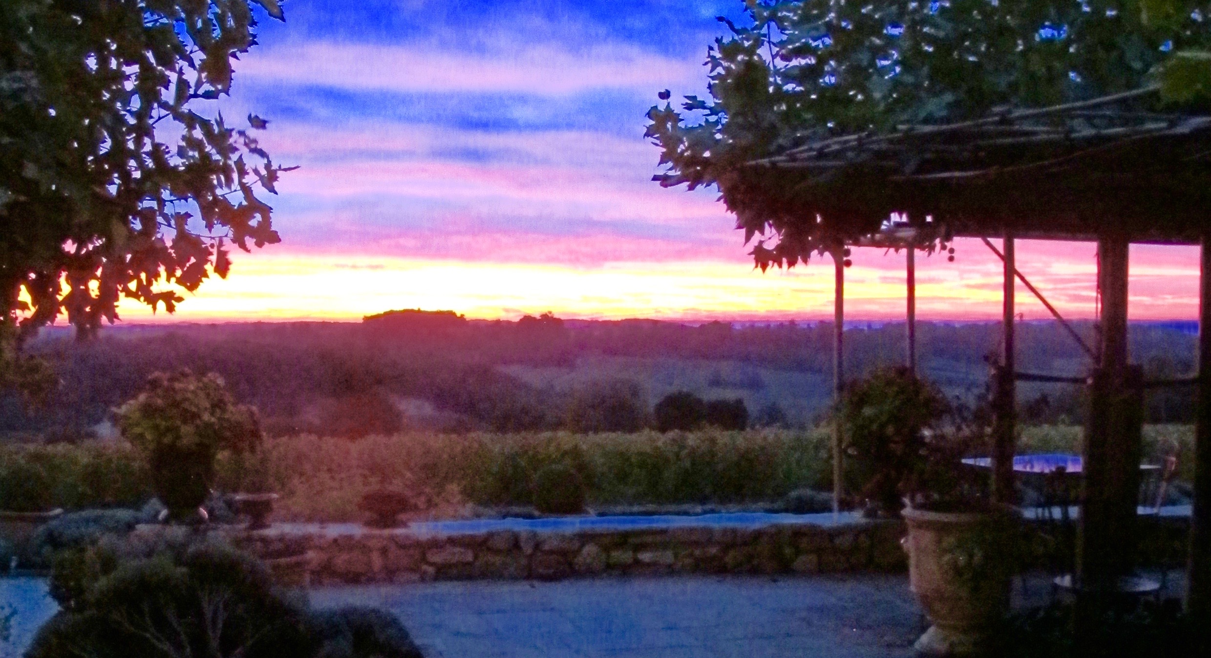 Sunrise at Château Troplong Mondot - unforgettable! Photo by Marla Norman.