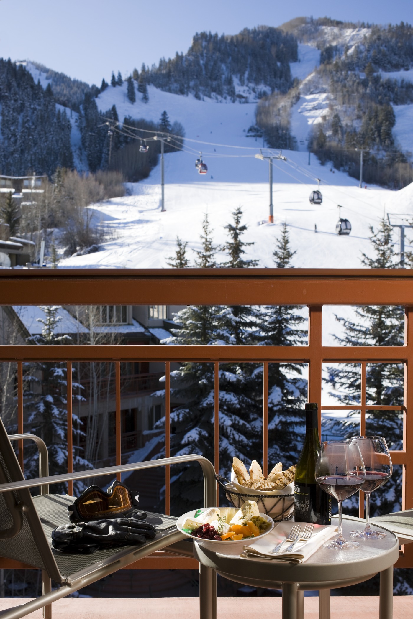 Spectacular views of Aspen Mountain from the guest rooms at Little Nell. Photo courtesy of Little Nell.