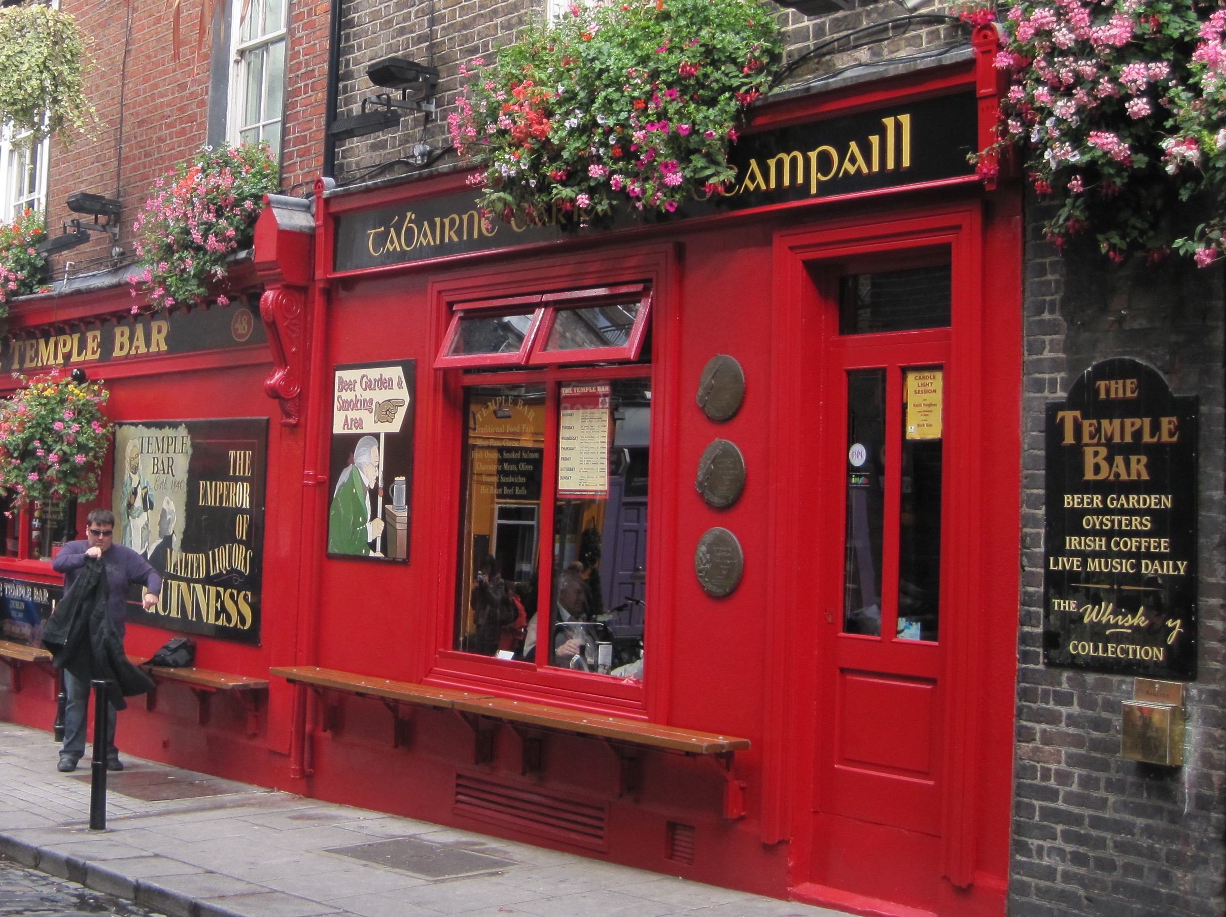 The Temple Bar district is known for its restaurants and over-the-top nightlife. Photo by Marla Norman.