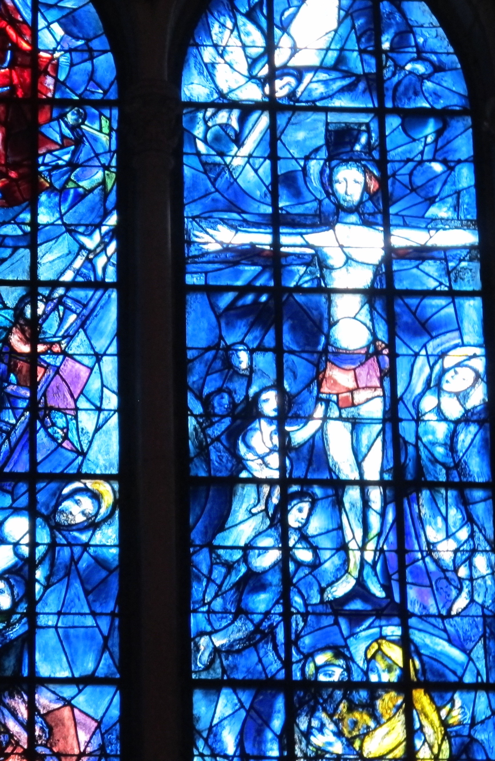 Satained glass windows by Marc Chagall.