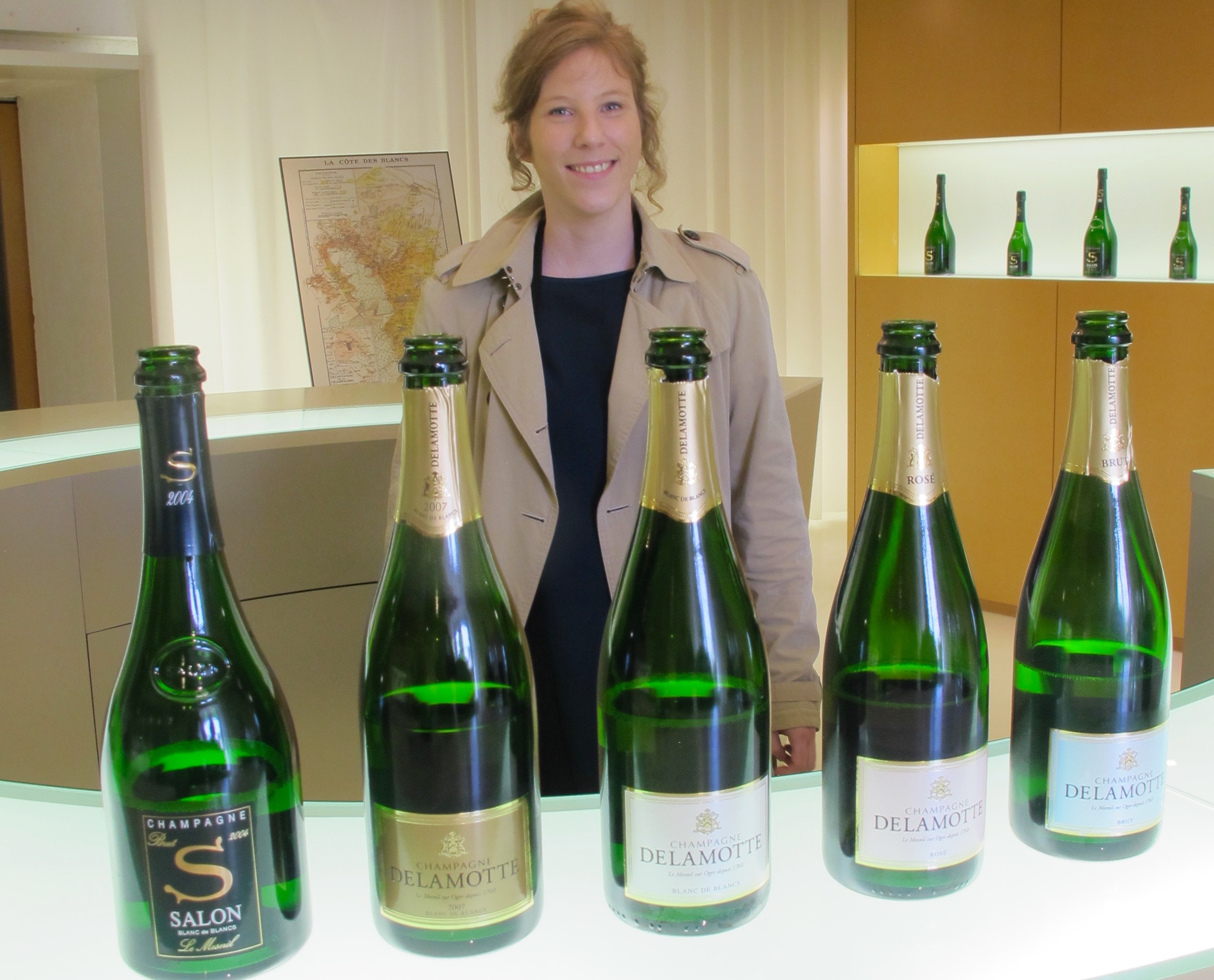 At Domaine Salon Delamotte, Anne-Sophie Hennique samples select Champagnes.