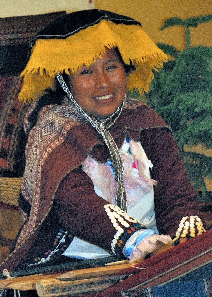 Weaver at the Center for Traditional Textile. Photo by Paul Hedquist.