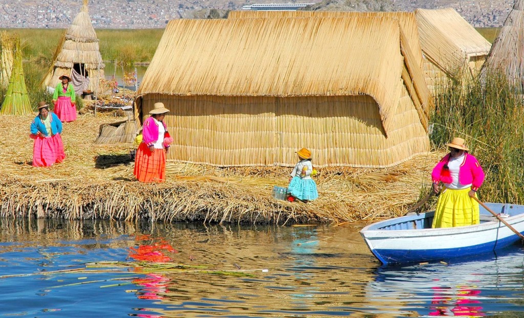 Colorful attire of the Uros Islands women. Photo by Paul Hedquist.