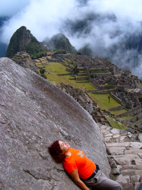 Getting inspired at Machu Picchu. Photo courtesy of Veronica Cervera.