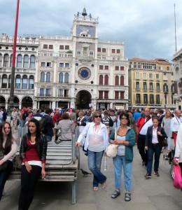 Tourists flock to Piazza San Marco daily. Photo by Marla Norman