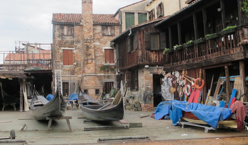 The last gondola repair shop in Venice. Photo by Marla Norman.