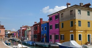 Brightly painted cottages at Burano. Photo by Marla Norman.