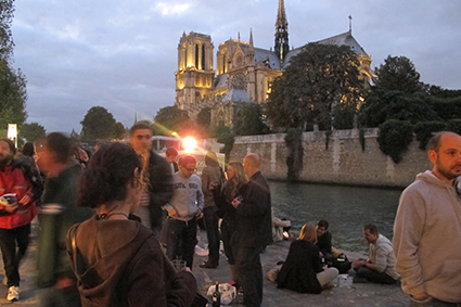 A final reminder. Whenever you are in Paris at twilight in the early summer, return to the Seine and watch the evening sky close slowly on a last strand of daylight fading quietly, like a sigh. Kate Simon