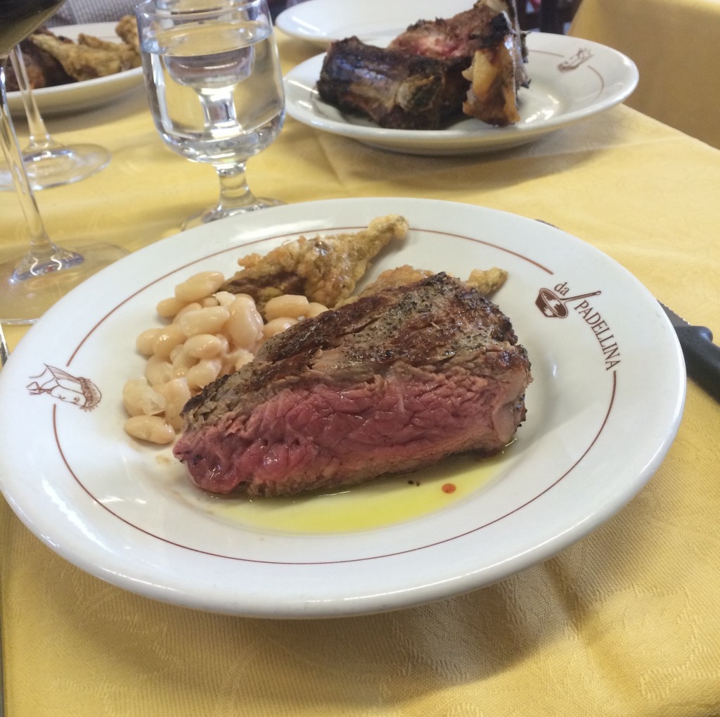 Favorite Tuscan dish - Bistecca alla Fiorentina, a five-finger-high steak! Photo by Marla Norman. 