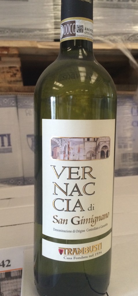 Almost as famous as the towers of San Gimignano is the local wine - Vernaccia - made from grapes indigenous to the area. This vintage is produced by the Trambusti family, featured in this issue of TCO. Photo by Marla Norman