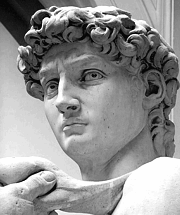 Michelangelo’s David in the Galleria dell’Accademia. Photo from Wikipedia.