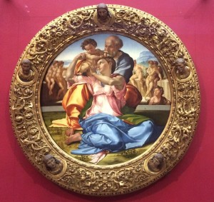 Holy Family by Michelangelo - painted during the same period the great Florentine artist sculpted his David. Photo by Marla Norman. 