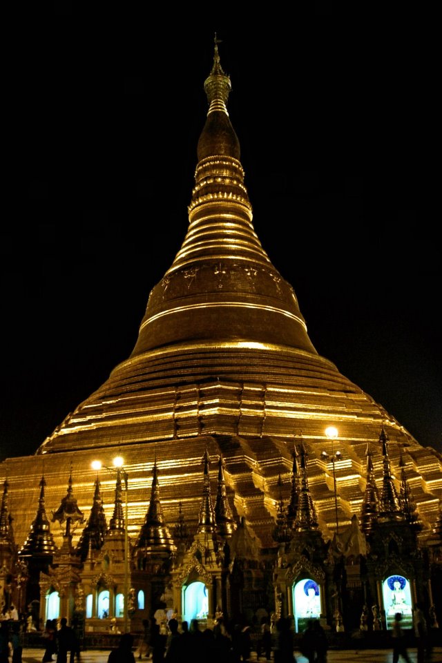 Shwedagon Pagoda, the most sacred Buddhist site in Myanmar. Photo by Scott McIntire.