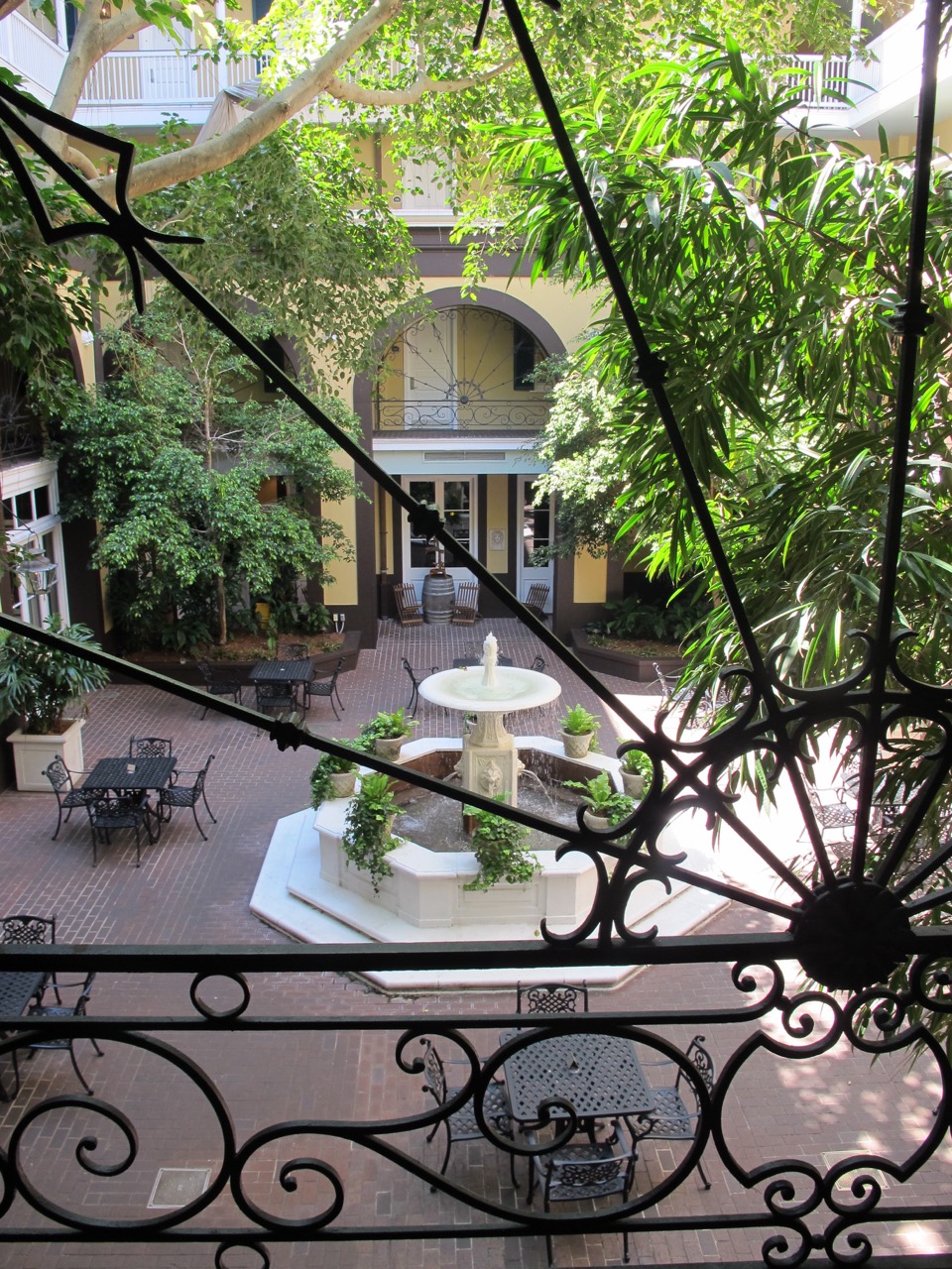 Romantic courtyard at the Hotel Mazarin. Photo by Marla Norman.
