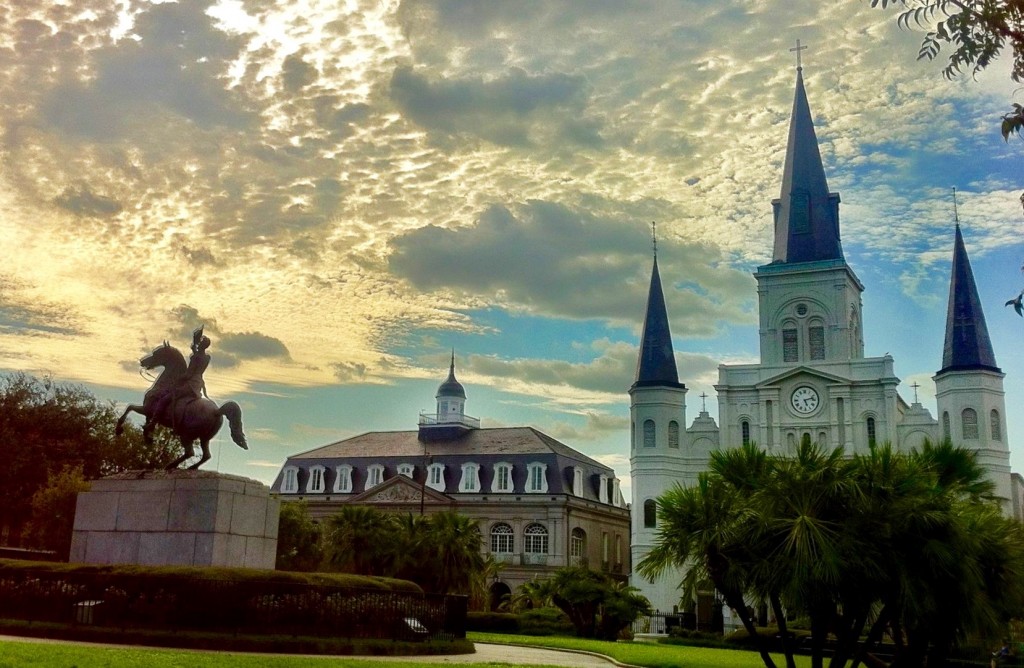Jackson Square and St. Louis Cathedral. Photo from Wikipedia.