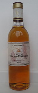 A half bottle of 1988 Château Lafaurie-Peyraguey. Photo from Wikipedia.