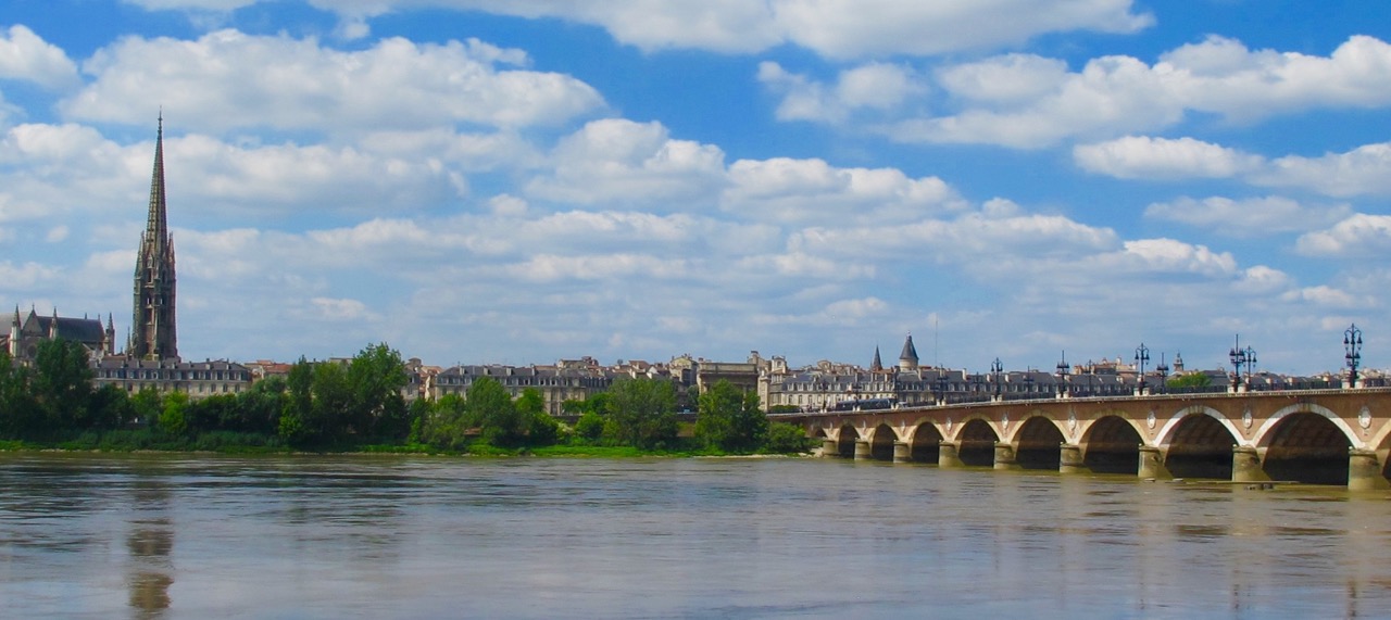 View of the Pont de Pierre with 7 arches - in honor of Napoléon. Photo by Marla Norman.