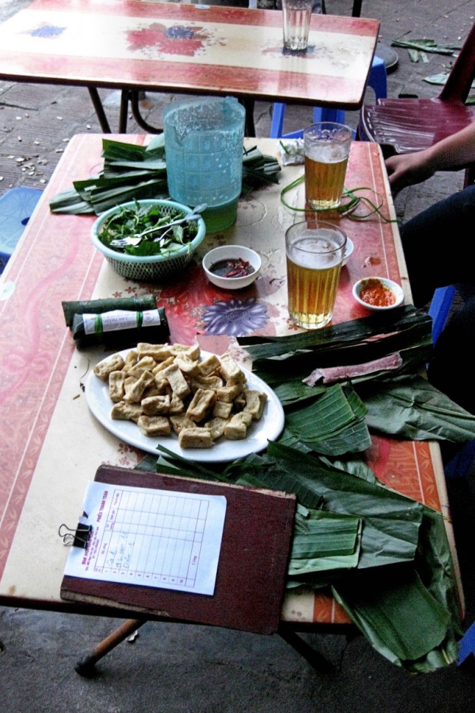 Our table at Bia Hoi Lao Cai. 