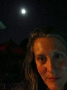 Marla Norman, TCO Publisher by the light of a Hungarian moon.