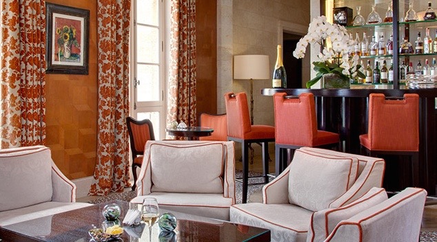 Beautifully designed interiors at L'Hostellerie de Plaisance. Photo courtesy of L'Hostellerie de Plaisance.