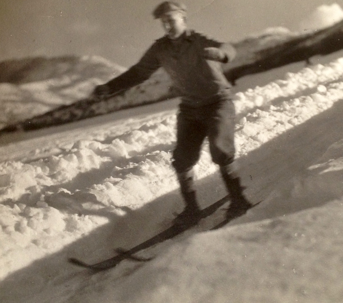 Earl E. Bennett - aka "Grandpa" - skiing circa 1930. 