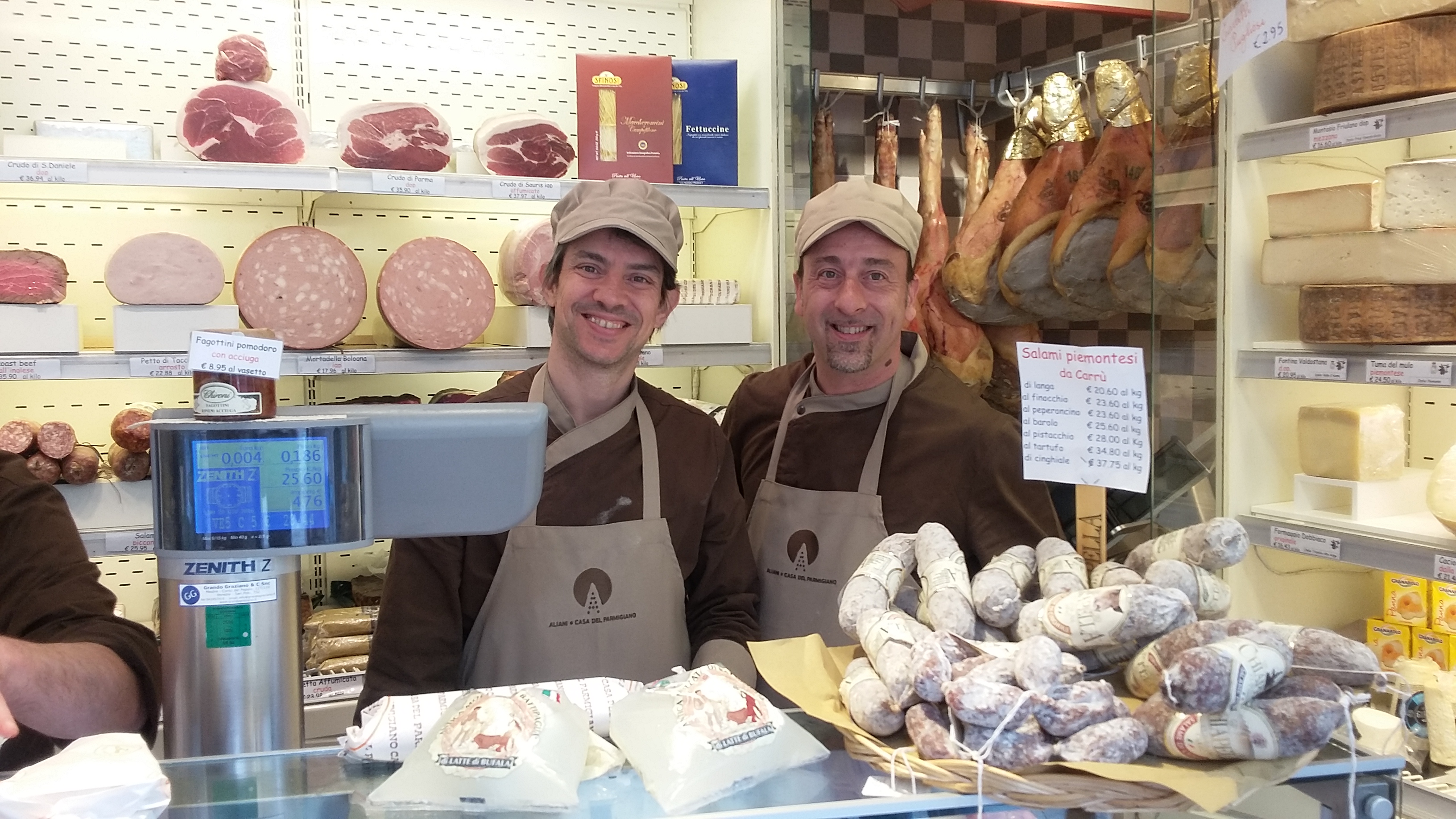 Cheese and cured meats at Aliani - Casa del Parmigiano.