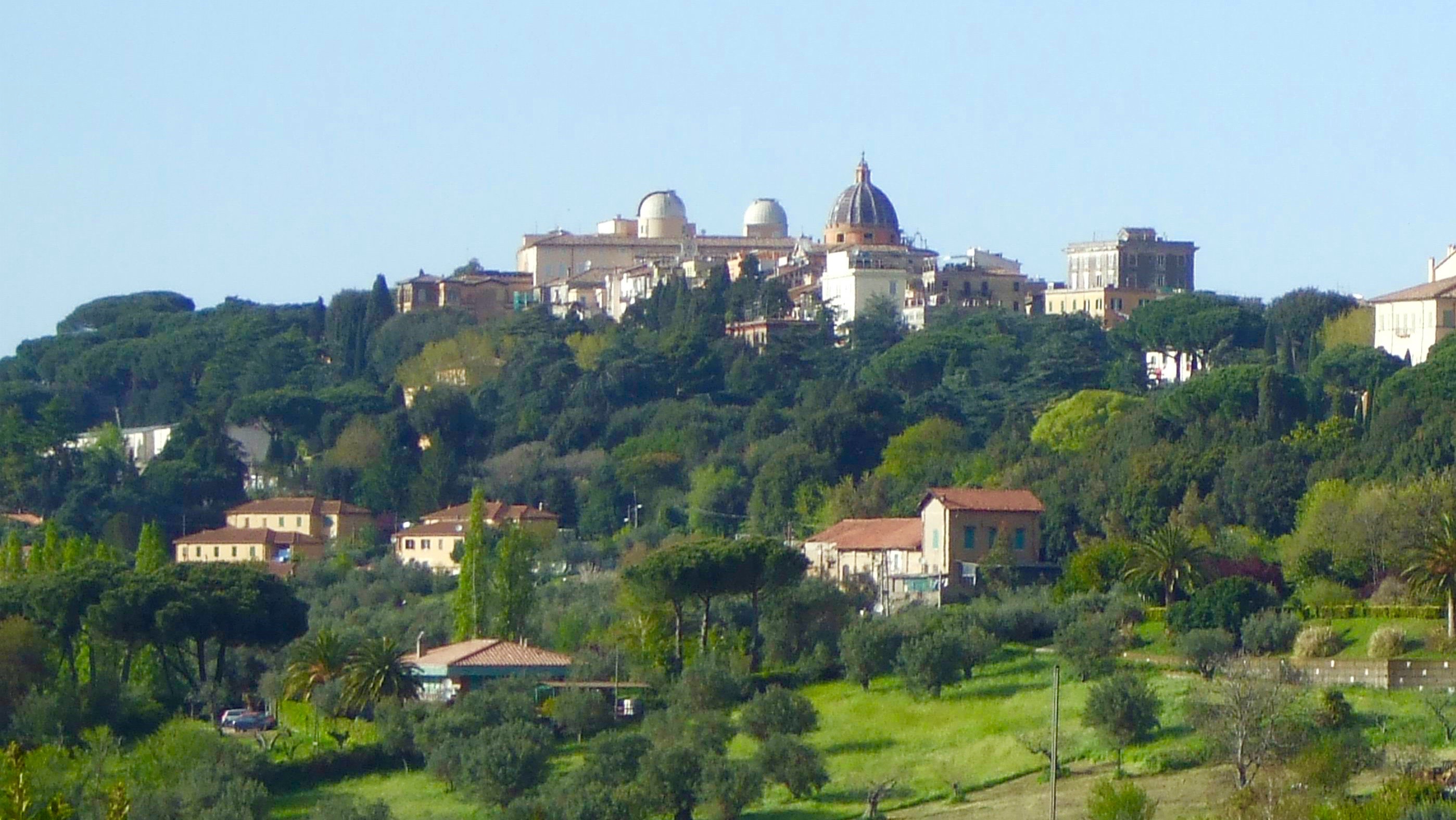 Castel Gandolfo sits atop the Roman Hills near Lake Albano. 