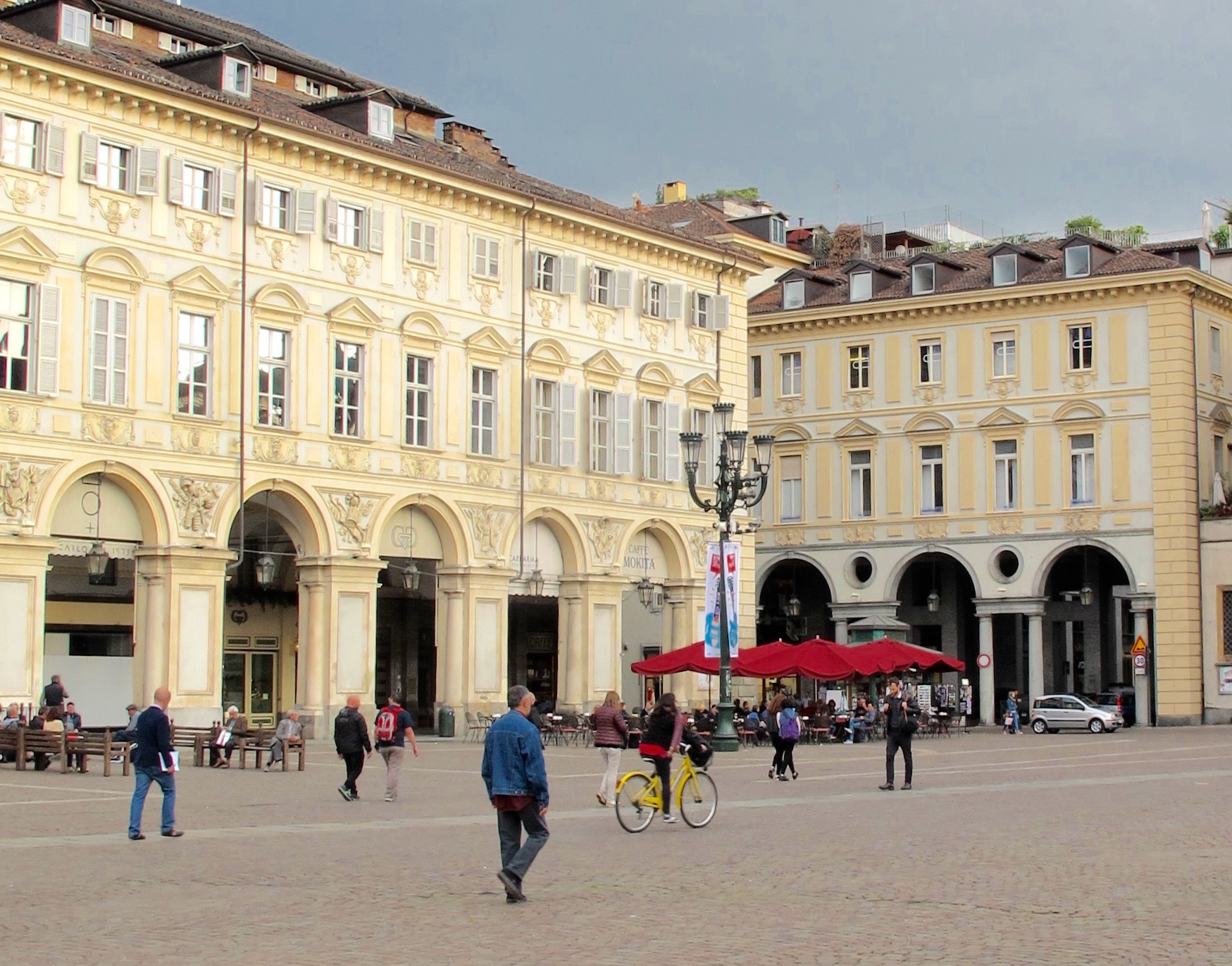 Pretty plazas, lively cafes and Baroque buildings are typical of Torino. Photo by Marla Norman.