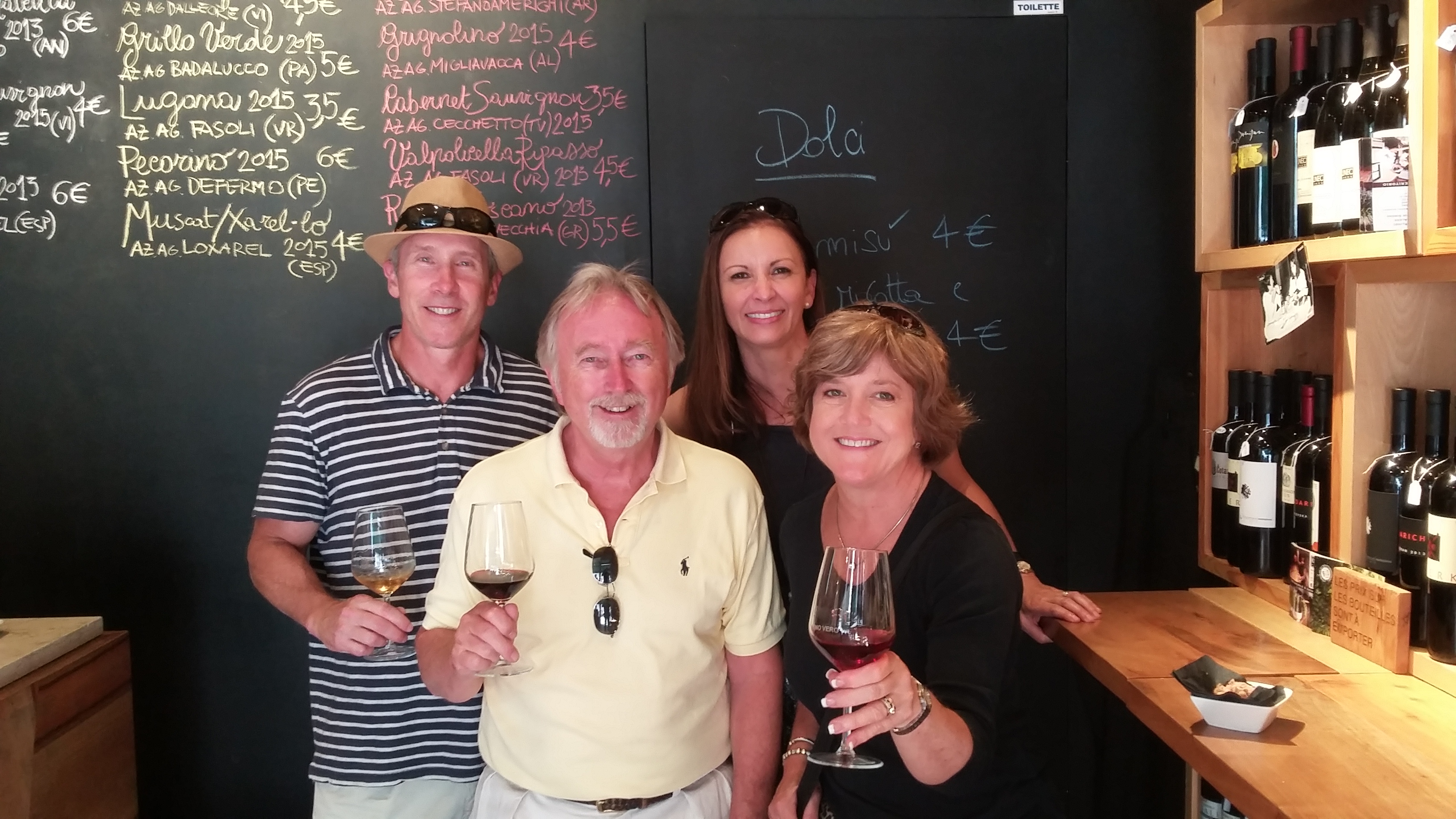 Todd & Marcella Vucovich with Ed & Denise Kendust at Vino Vero - For some of the best cicchetti in Venice. 