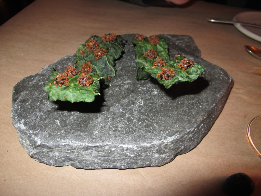 Baked Kale with Truffles - all sourced on Lumi Island. Photo by Marla Norman.